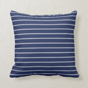 Coussin Blancs modernes sur Navy Blue Chic