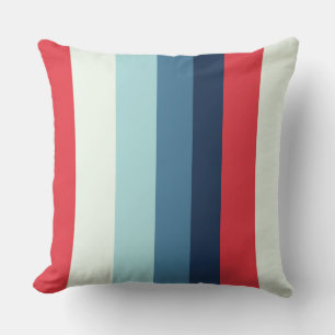 Coussin Blancs rouges et bleus