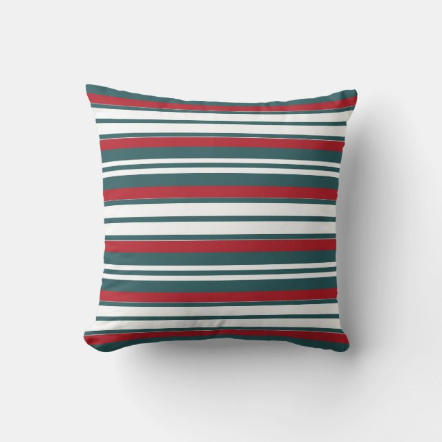 Coussin Blancs Rouges Et Turquoise (Recto)