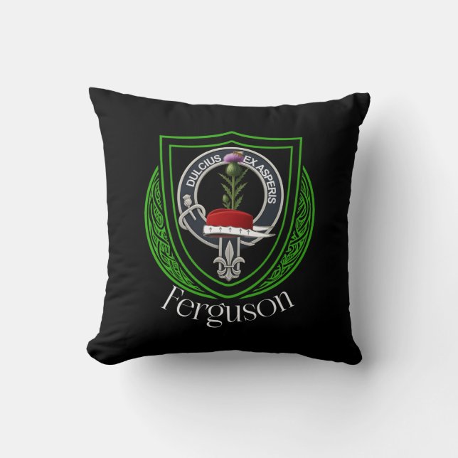 Coussin Blason de Clan Écossais Ferguson (Recto)