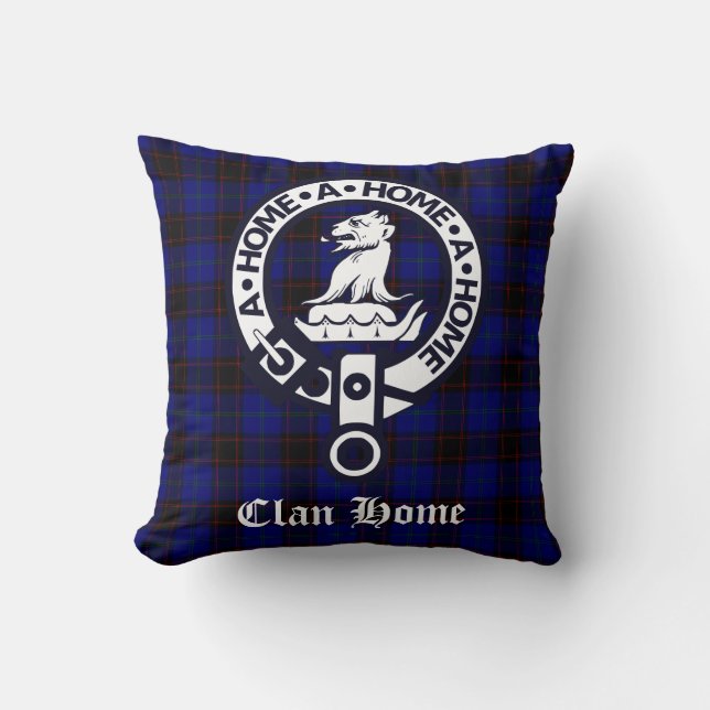 Coussin Blason de la maison du clan et tartan (Recto)