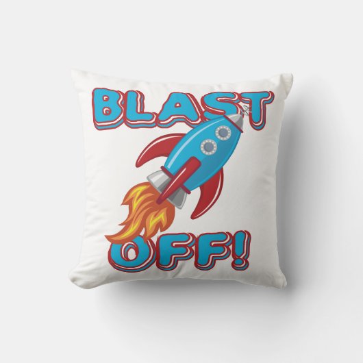 Coussin Blast Off Rocket Ship (Recto)