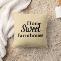 Blé Couleur "Home Sweet Farmhouse" Jeu d'oreiller