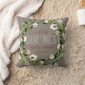 Coussin Bless Nest Cotton Wreath Photo Mariage Keepsaké (Couverture)