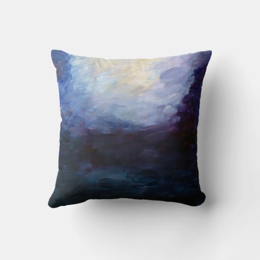 Coussin bleu Abstrait (Verso)