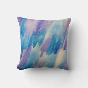 Coussin Bleu abstrait fond abstrait, aqua, art, art