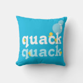 Coussin Bleu Aquarelle Canard en caoutchouc Double Côté (Recto)