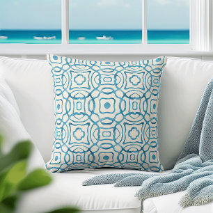 Coussin Bleu aquarelle Quatrefol Bloc Imprimer