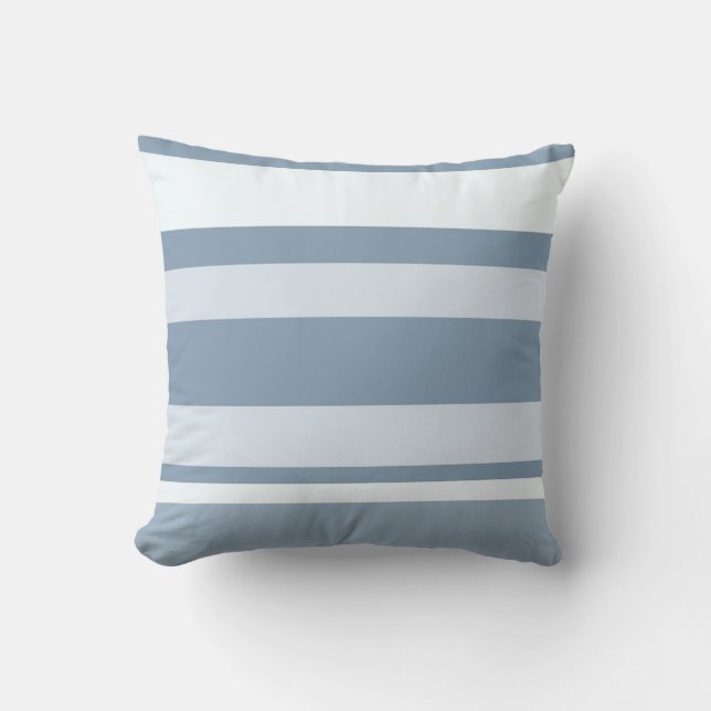 Coussin Bleu ardoise moderne et rayures verticales gris ac (Recto)