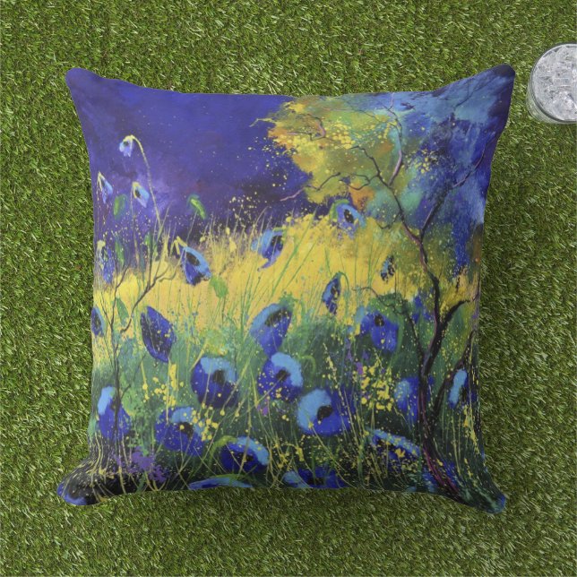 Coussin Bleu automne, Art (Herbe)