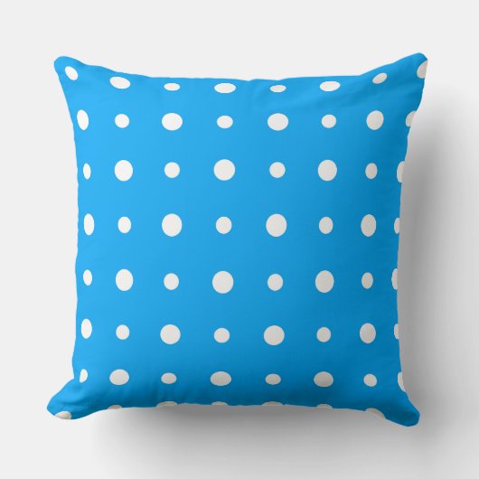 Coussin Bleu avec points blancs (Recto)