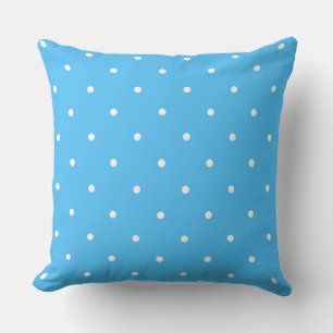Coussin Bleu bébé avec points blancs