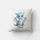 Coussin Bleu Bébé Dragon chinois Nouvel An 2024 (Recto)