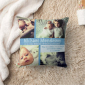 Coussin bleu bébé garçon sur mesure (Couverture)