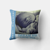 Coussin bleu bébé garçon sur mesure (Verso)