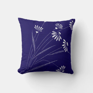 Coussin Bleu blanc vintage