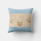 Coussin Bleu Bleu Bleu Bleu Bande de lapin (Verso)