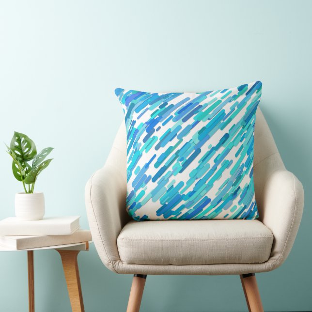 Coussin Bleu bleu cool Turquoise Marine (Chaise)
