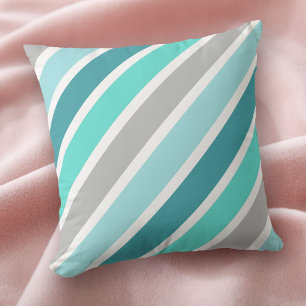 Coussin Bleu bleu gris blanc Gris blanc