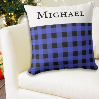 Coussin Bleu Buffalo Plaid Rustique Check Patterson