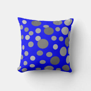 coussin bleu bulle d'argent