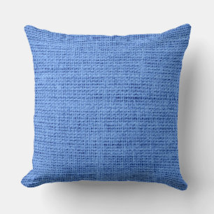 Coussin Bleu Burlap Lin Russe Jute