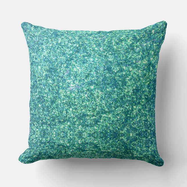 Coussin bleu-clair de parties scintillantes (Recto)