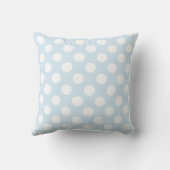 Coussin bleu-clair et blanc décoré d'un monogramme (Verso)