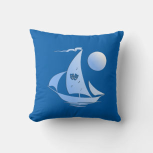 Coussin Bleu Comédie et Tragédie Théâtre Voilier