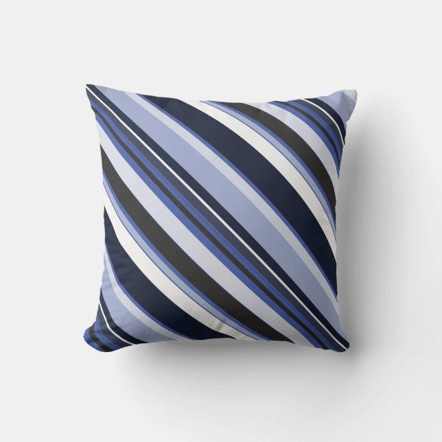 Coussin Bleu Contemporain Efficace Diagonale (Recto)