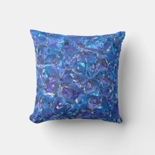 Coussin Bleu cristal et violet