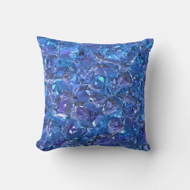 Coussin Bleu cristal et violet (Recto)