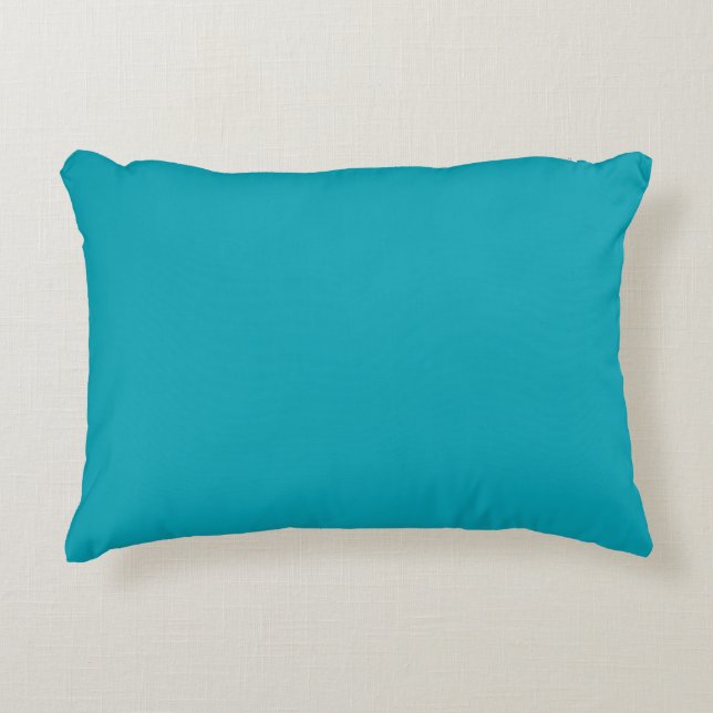 Coussin bleu d'accent d'Aqua solide (Devant)