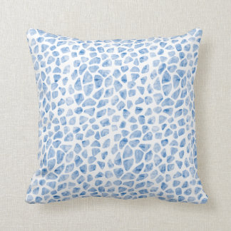 Coussin bleu d'aquarelle de poster de animal