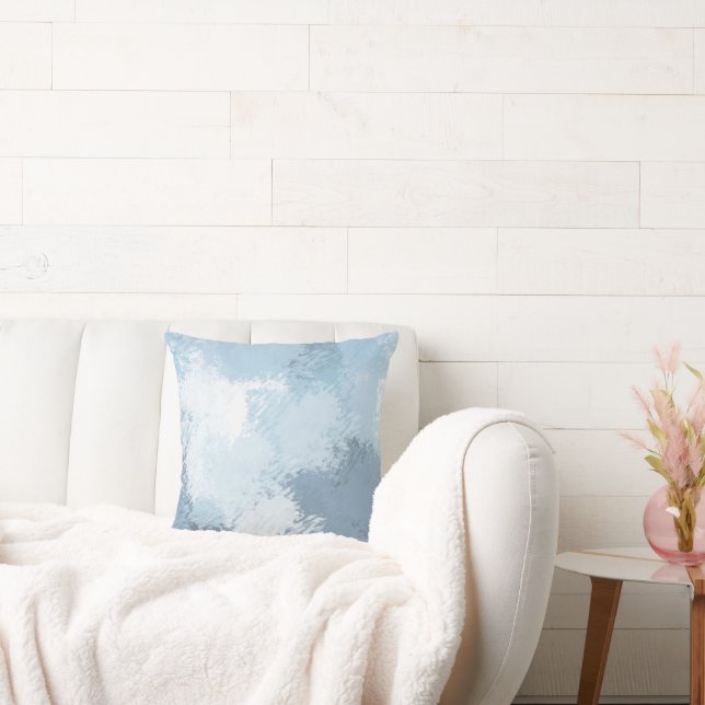 Coussin Bleu d'ardoise souple Abstrait (Canapé)