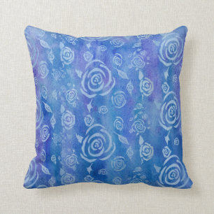 Coussin bleu de batik de Bali