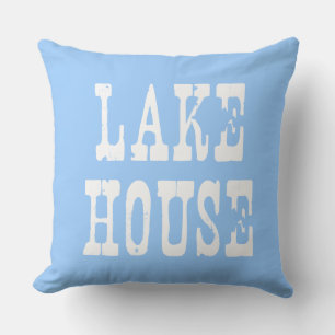 Coussin Bleu de Chambre de lac