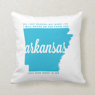 Coussin bleu de ciel des textes   de chanson de l'Arkansas