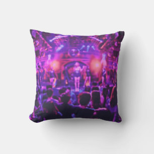 Coussin Bleu de club party dans le style pastel sur les