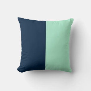 Coussin Bleu de marin et menthe