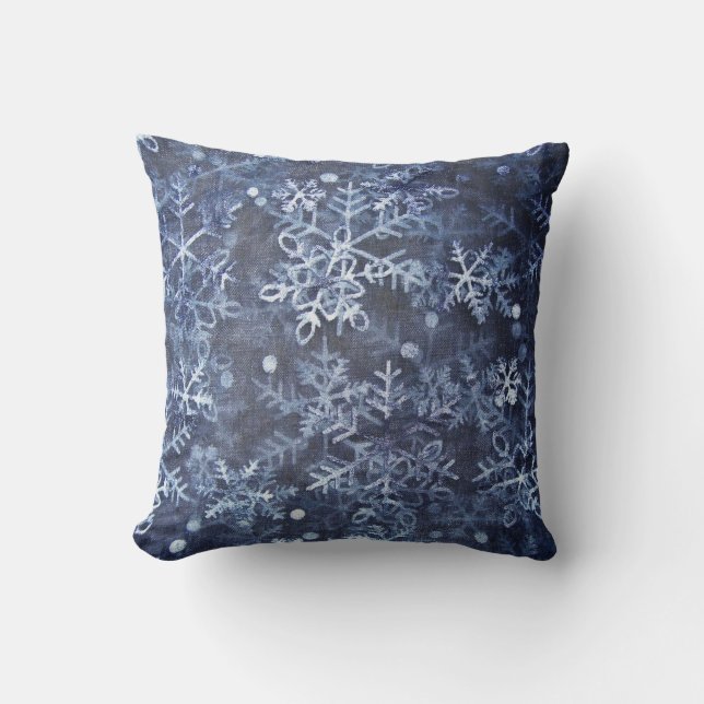 coussin bleu de MoJo d'Américain de Noël (Recto)