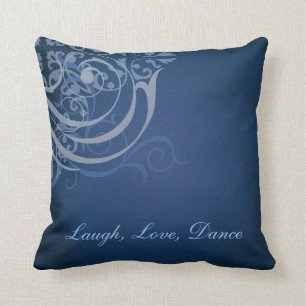 Coussin bleu de Mojo de rouleau bleu lunatique de
