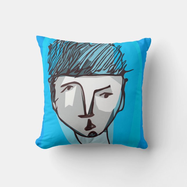 coussin bleu de période (Recto)