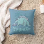 Coussin bleu de Stegosaurus de dinosaure d'enfants (Couverture)