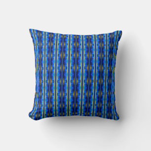 Coussin Bleu, dragonfly corps abstrait motif