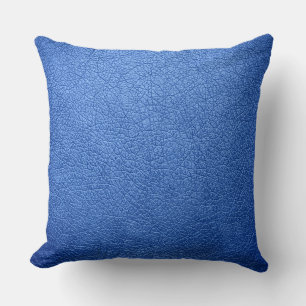 Coussin Bleu Élégant look Cuir