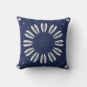 Coussin Bleu et blanc
