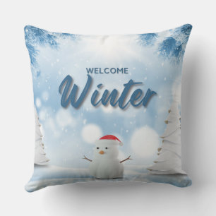 Coussin Bleu et blanc Accueil moderne hiver