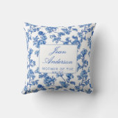 Coussin Bleu et Blanc Chinoiserie Mère de la Mariée (Verso)