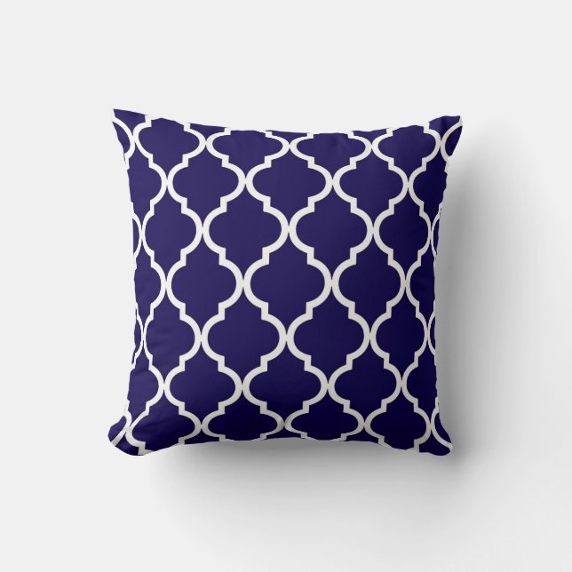 Coussin Bleu et blanc de cobalt classique de motif de (Recto)